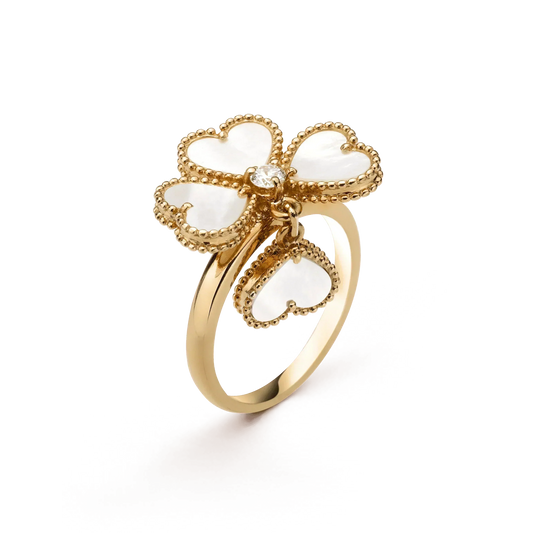 [Clara Jewels]SWEET CLOVER WHITE MOP RING