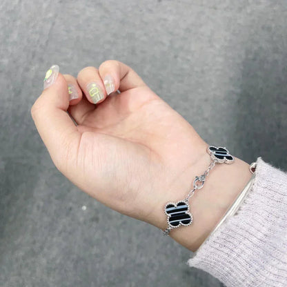 [Clara Jewels] CLOVER 5 MOTIF PULSAR STONE BRACELET COLLECTION