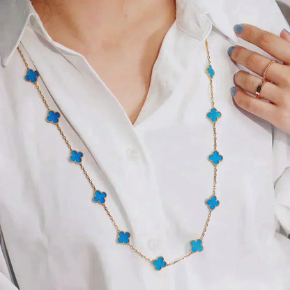 [Clara Jewels]CLOVER 20 MOTIFS TURQUOISE GOLD