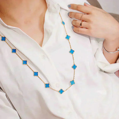 [Clara Jewels]CLOVER 20 MOTIFS TURQUOISE GOLD