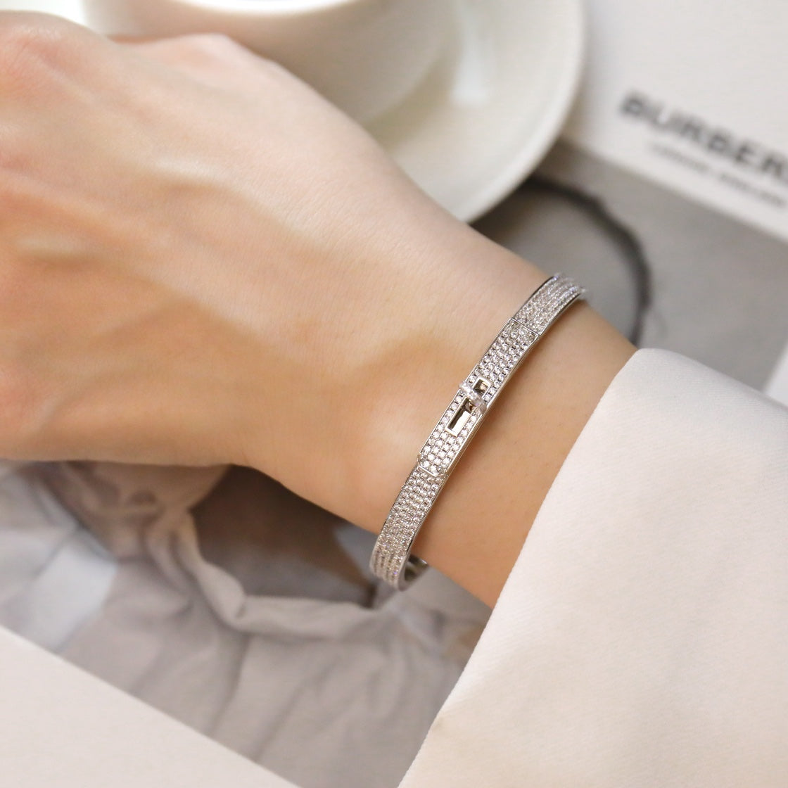 [Clara Jewels]KELLY BRACELET DIAMOND PAVED