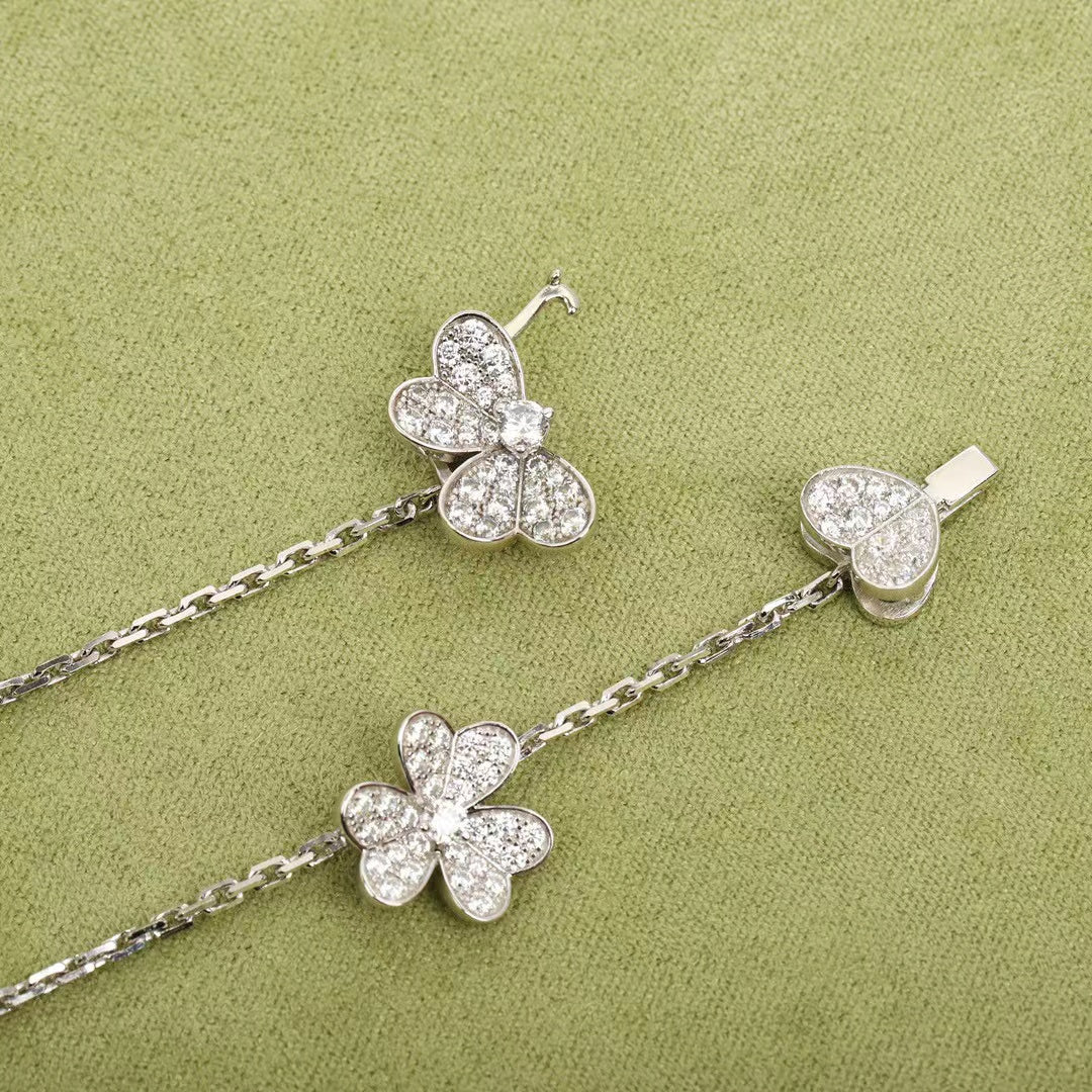 [Clara Jewels]FRIVOLE SILVER 9 FLOWERS NECKLACE