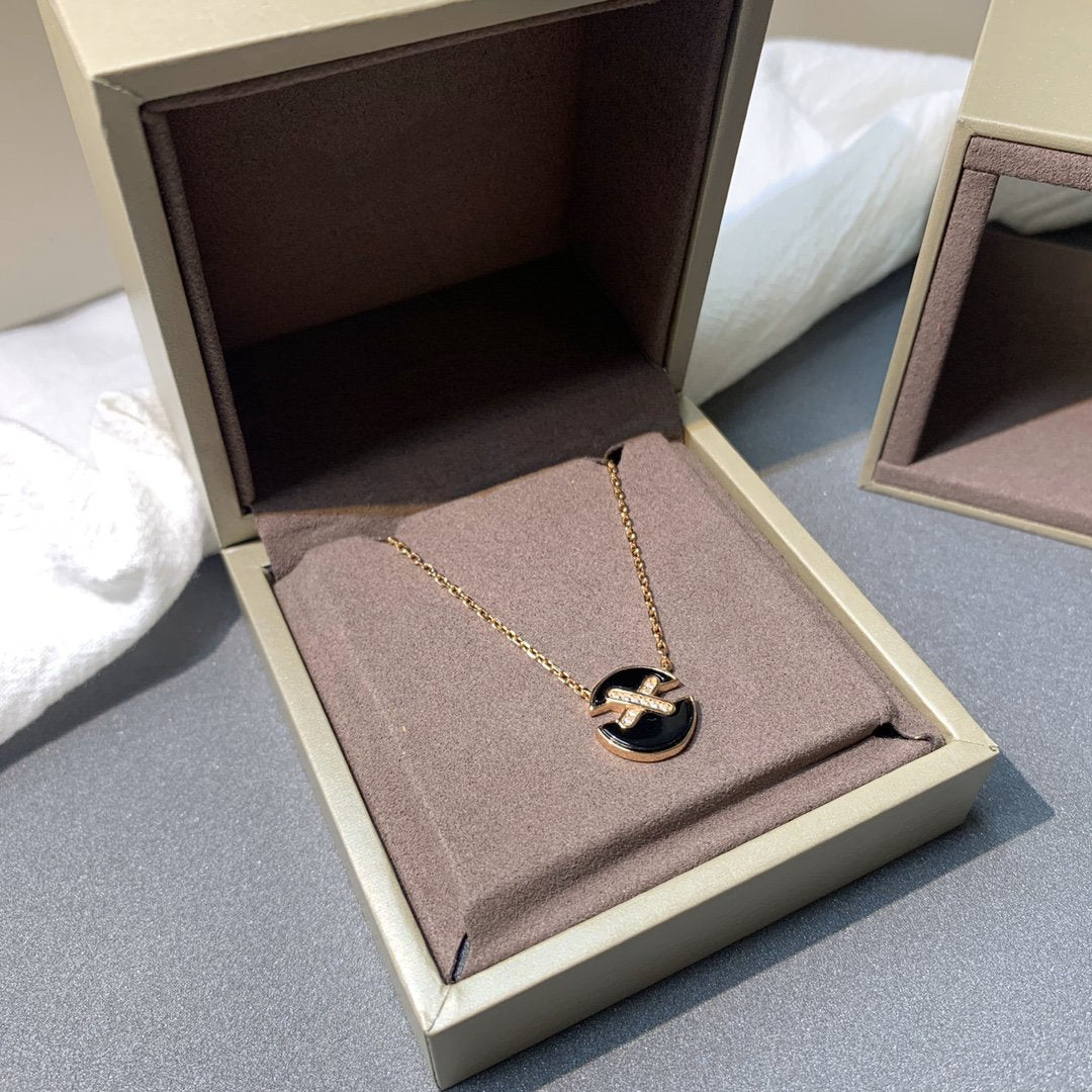 [Clara Jewels]JEUX DE PINK GOLD DIAMOND NECKLACE