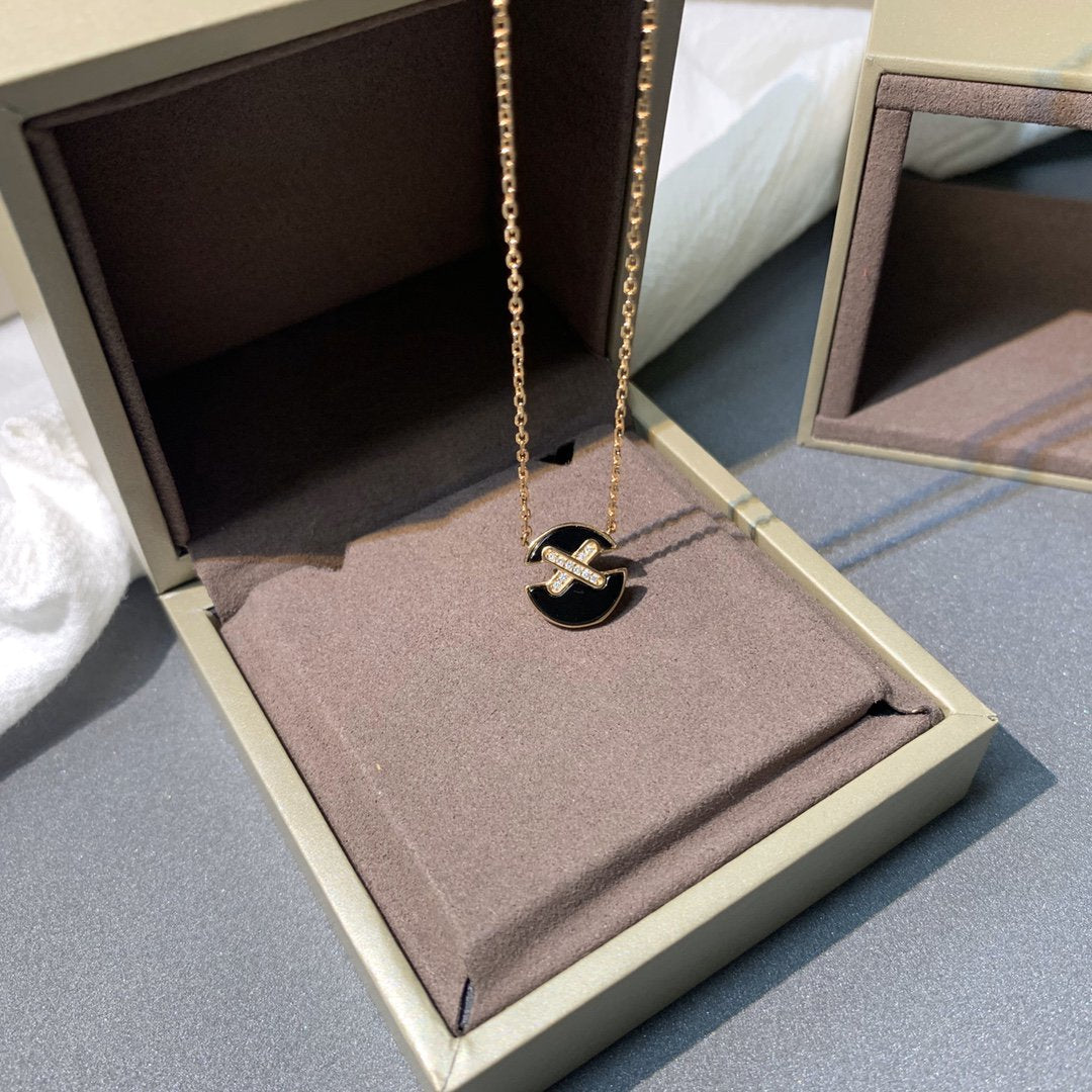 [Clara Jewels]JEUX DE PINK GOLD DIAMOND NECKLACE