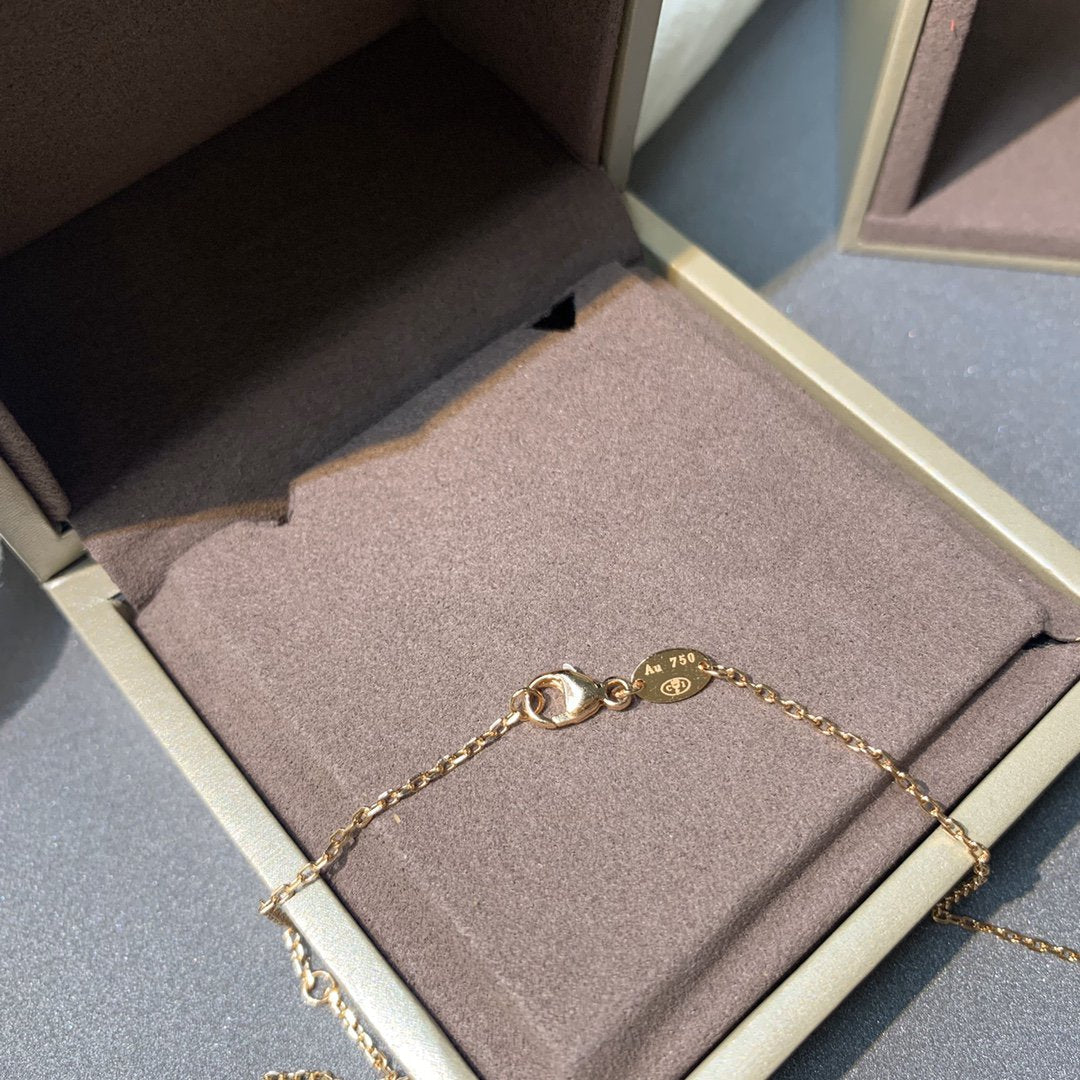 [Clara Jewels]JEUX DE PINK GOLD DIAMOND NECKLACE