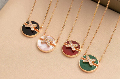 [Clara Jewels]JEUX DE ROSE GOLD DIAMOND NECKLACE