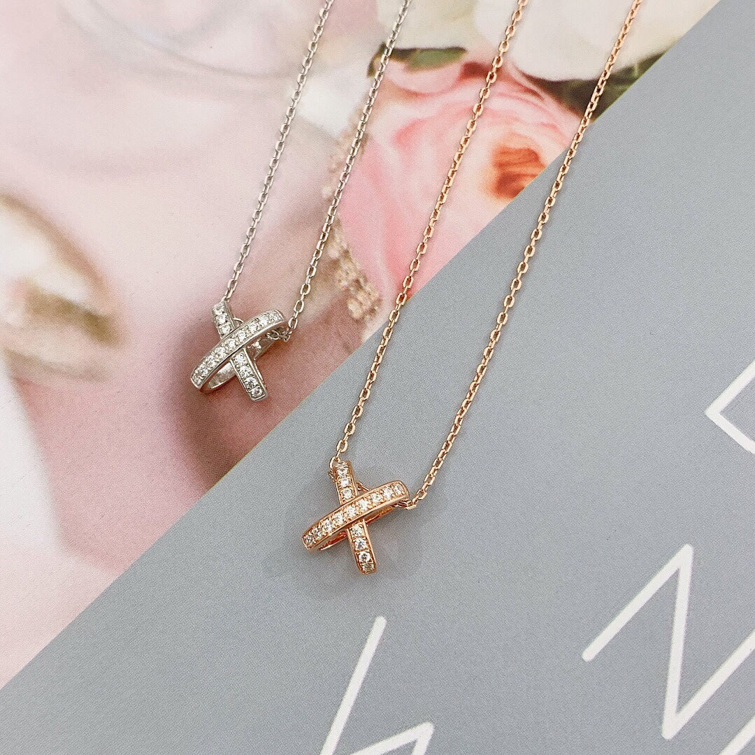 [Clara Jewels]JEUX DE DIAMOND NECKLACE