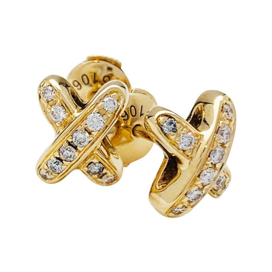 [Clara Jewels]JEUX DE GOLD DIAMOND EARRINGS