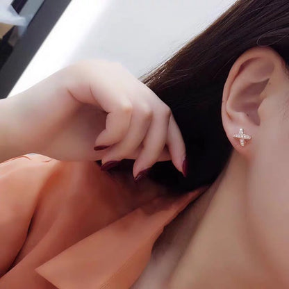 [Clara Jewels]JEUX DE GOLD DIAMOND EARRINGS