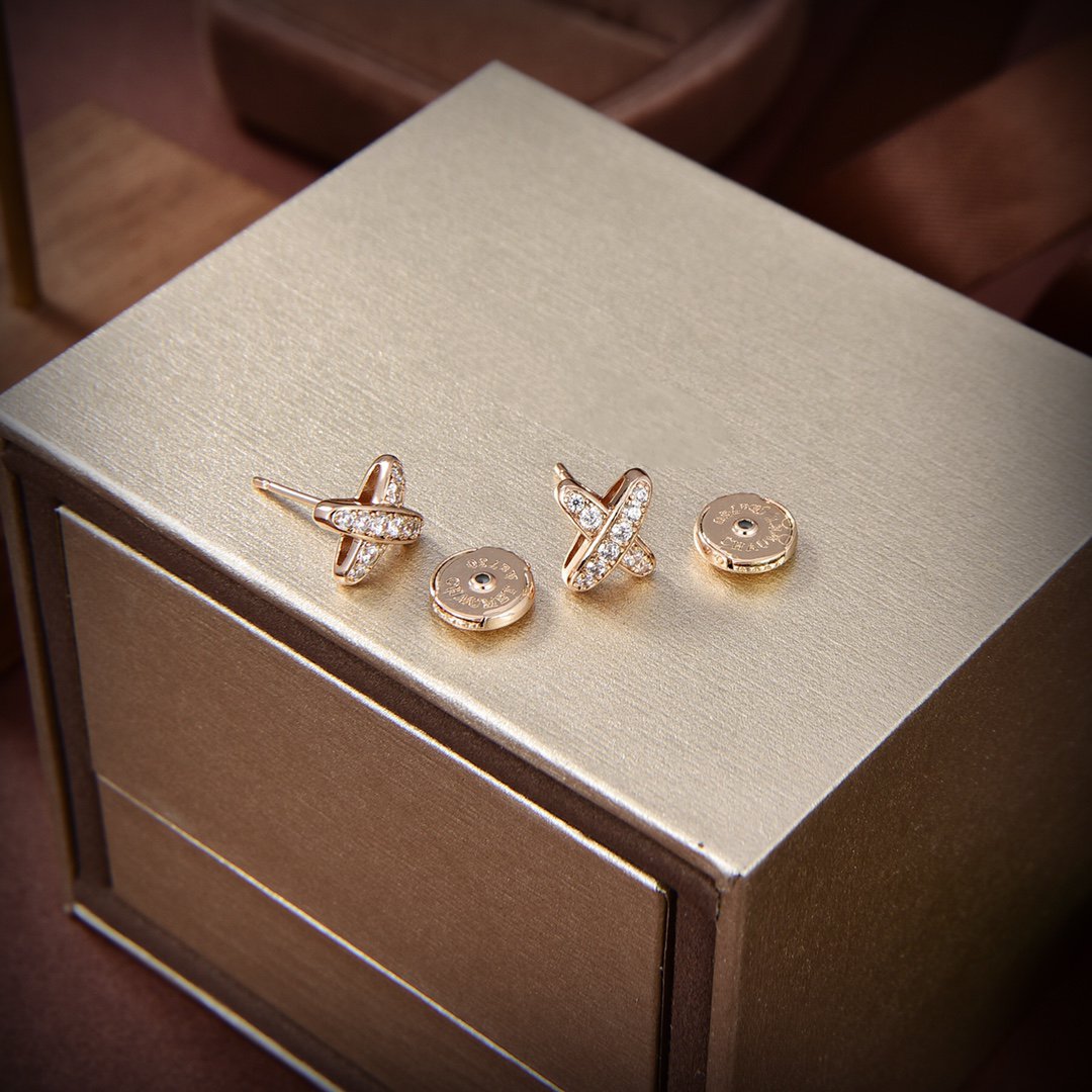 [Clara Jewels]JEUX DE GOLD DIAMOND EARRINGS