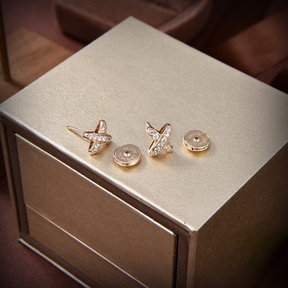 [Clara Jewels]JEUX DE GOLD DIAMOND EARRINGS
