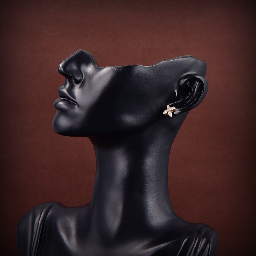 [Clara Jewels]JEUX DE GOLD DIAMOND EARRINGS