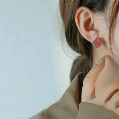 [Clara Jewels]CLOVER MEDIUM 1 MOTIFS CARNELIAN  EARRINGS