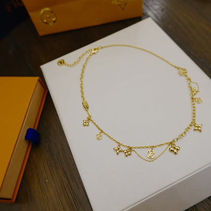 [Clara Jewels]BLOOMING SUPPLE NECKLACE BRASS