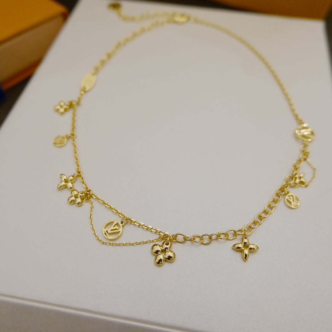 [Clara Jewels]BLOOMING SUPPLE NECKLACE BRASS