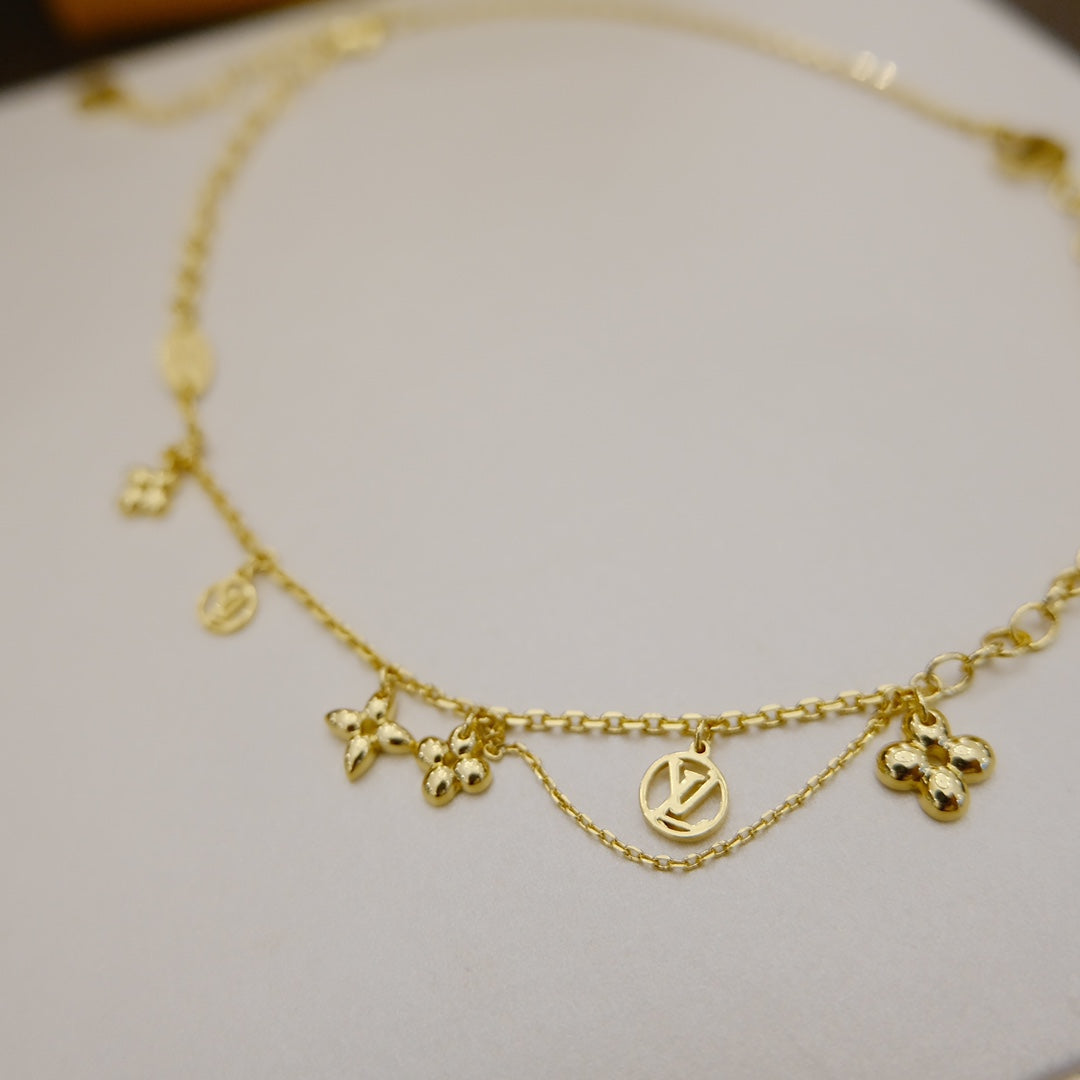 [Clara Jewels]BLOOMING SUPPLE NECKLACE BRASS