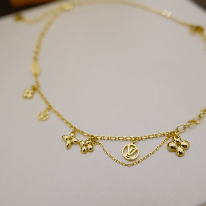 [Clara Jewels]BLOOMING SUPPLE NECKLACE BRASS