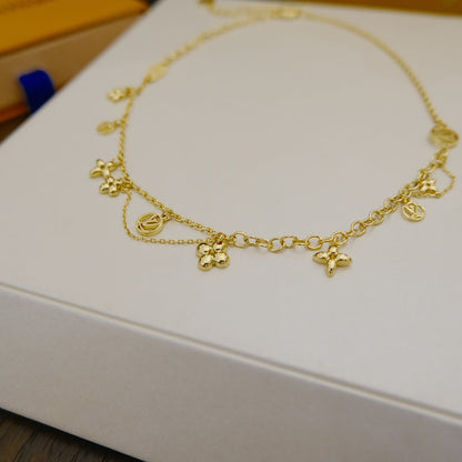 [Clara Jewels]BLOOMING SUPPLE NECKLACE BRASS