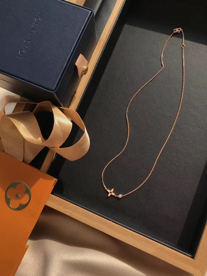 [Clara Jewels]BLOSSOM PENDANT PINK GOLD AND DIAMOND
