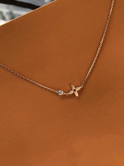 [Clara Jewels]BLOSSOM PENDANT PINK GOLD AND DIAMOND