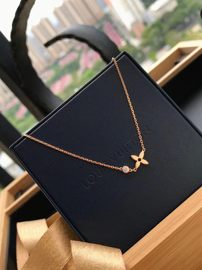 [Clara Jewels]BLOSSOM PENDANT PINK GOLD AND DIAMOND