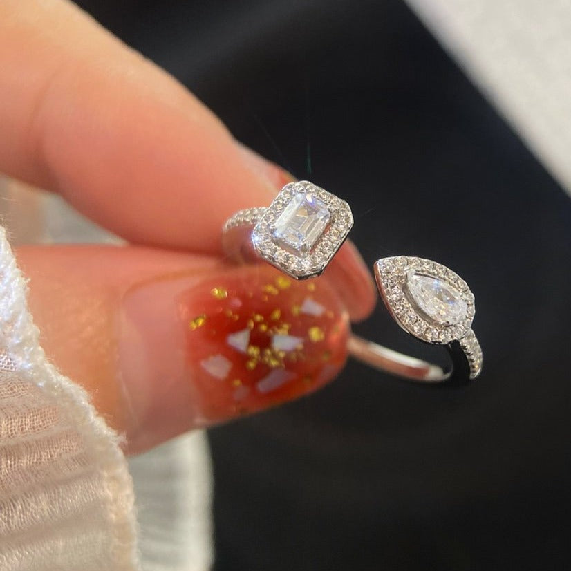 [Clara Jewely]MY TWIN TOI & MOI SILVER DIAMOND RING