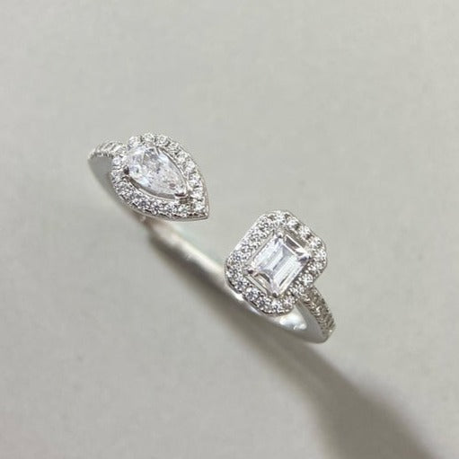 [Clara Jewely]MY TWIN TOI & MOI SILVER DIAMOND RING