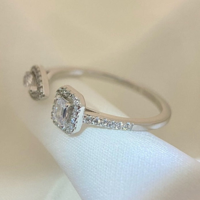 [Clara Jewely]MY TWIN TOI & MOI SILVER DIAMOND RING