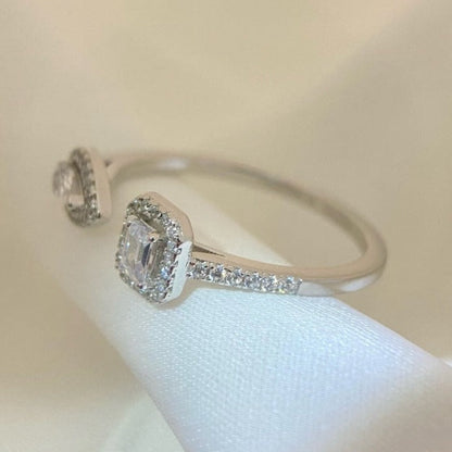 [Clara Jewely]MY TWIN TOI & MOI SILVER DIAMOND RING