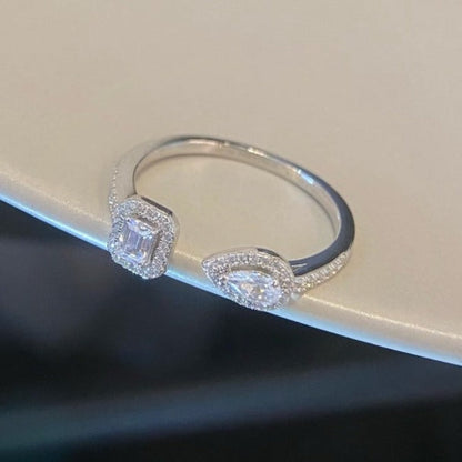 [Clara Jewely]MY TWIN TOI & MOI SILVER DIAMOND RING