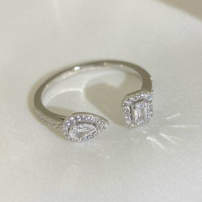[Clara Jewely]MY TWIN TOI & MOI SILVER DIAMOND RING