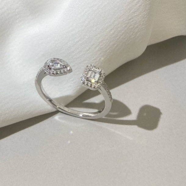 [Clara Jewely]MY TWIN TOI & MOI SILVER DIAMOND RING