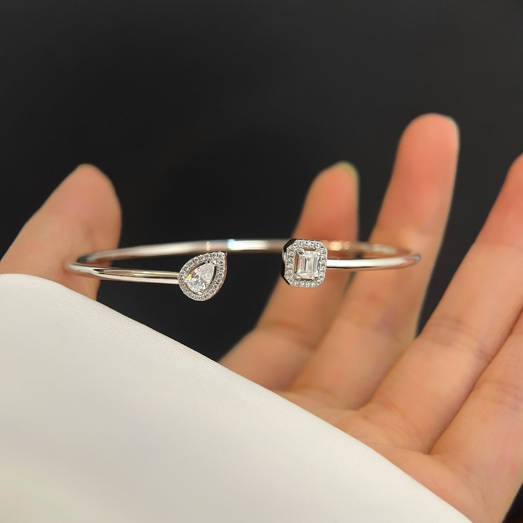 [Clara Jewely]JONC FLEX MY TWIN TOI & MOI SILVER DIAMOND BRACELET