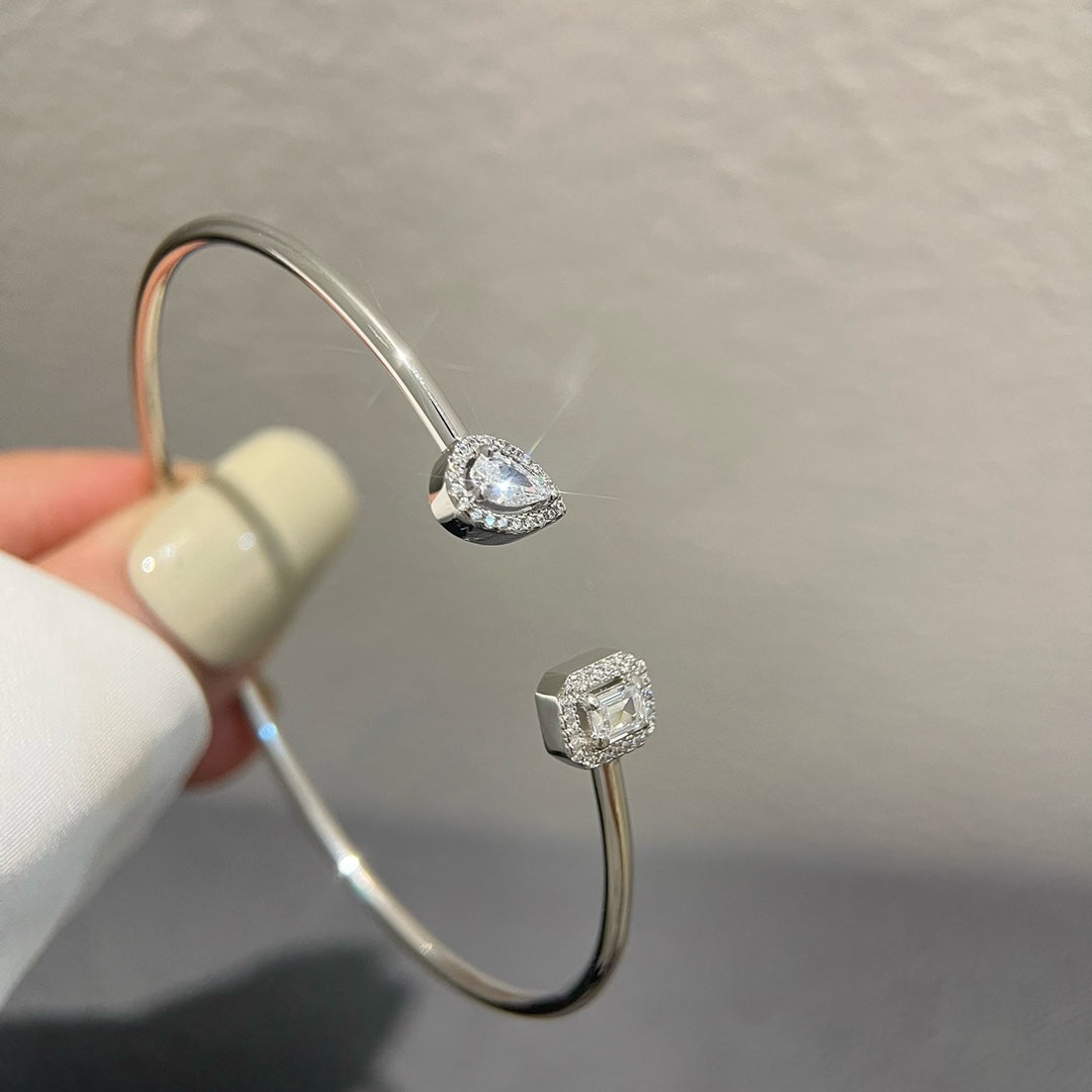 [Clara Jewely]JONC FLEX MY TWIN TOI & MOI SILVER DIAMOND BRACELET