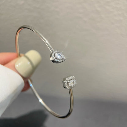 [Clara Jewely]JONC FLEX MY TWIN TOI & MOI SILVER DIAMOND BRACELET