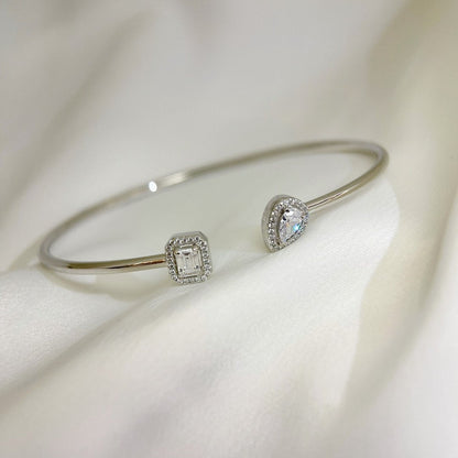[Clara Jewely]JONC FLEX MY TWIN TOI & MOI SILVER DIAMOND BRACELET