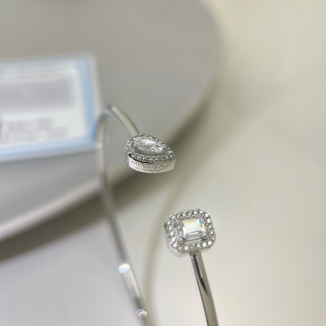 [Clara Jewely]JONC FLEX MY TWIN TOI & MOI SILVER DIAMOND BRACELET
