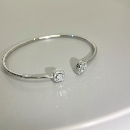[Clara Jewely]JONC FLEX MY TWIN TOI & MOI SILVER DIAMOND BRACELET