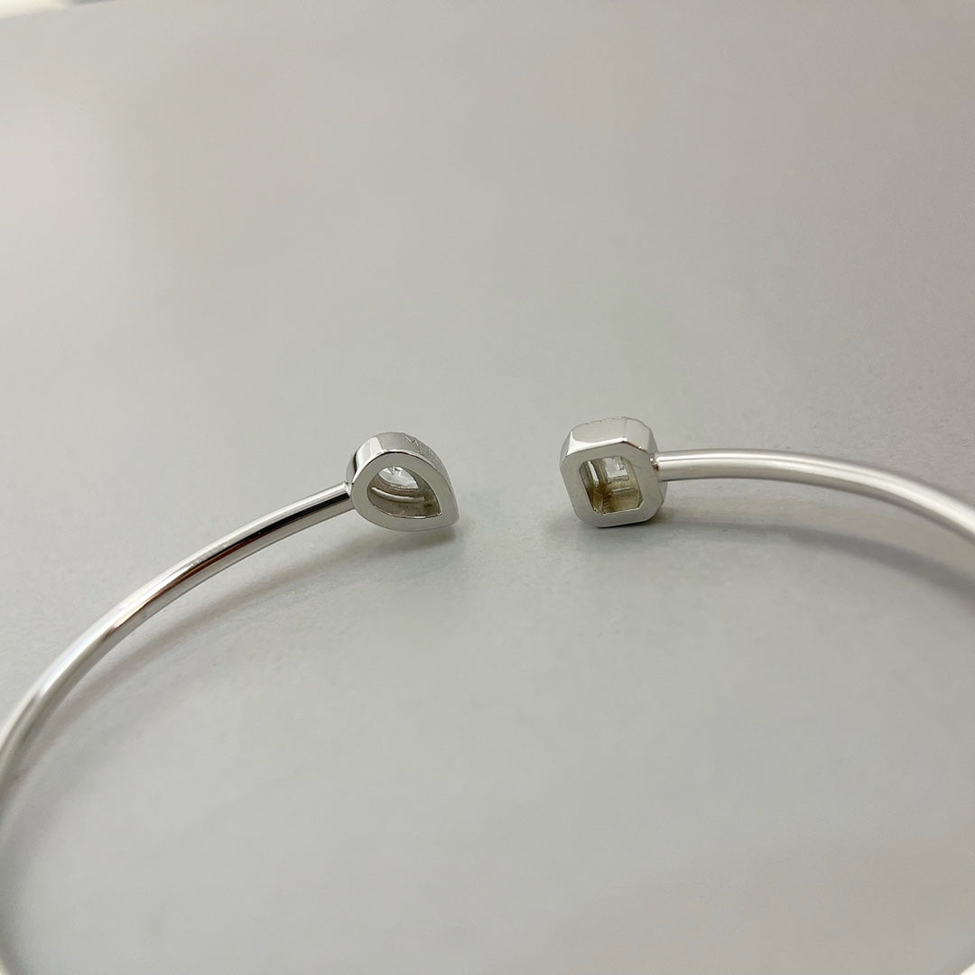 [Clara Jewely]JONC FLEX MY TWIN TOI & MOI SILVER DIAMOND BRACELET