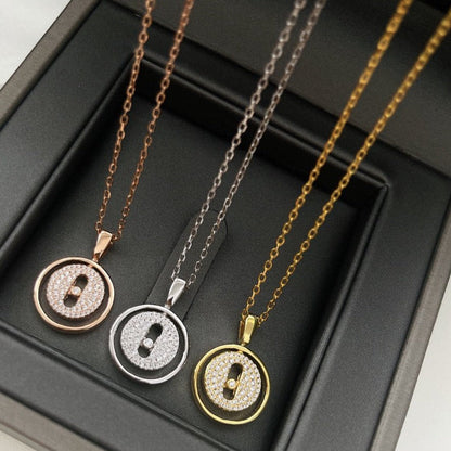 [Clara Jewely]LUCKY MOVER PM PAVED NECKLACE