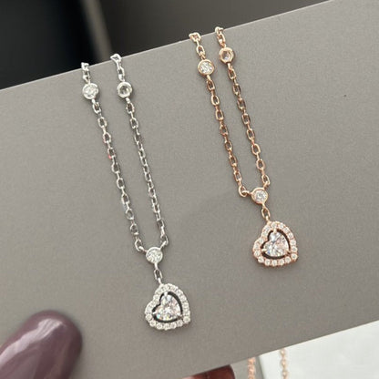 [Clara Jewely]JOY HEART DIAMOND NECKLACE
