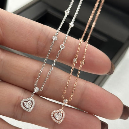 [Clara Jewely]JOY HEART DIAMOND NECKLACE