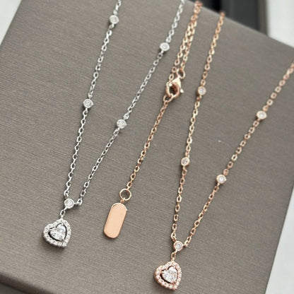 [Clara Jewely]JOY HEART DIAMOND NECKLACE
