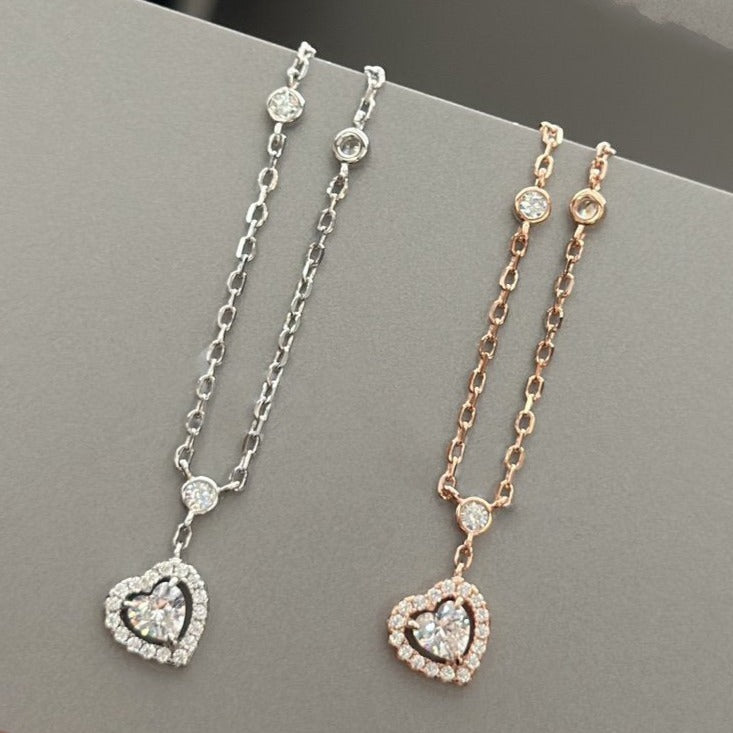 [Clara Jewely]JOY HEART DIAMOND NECKLACE