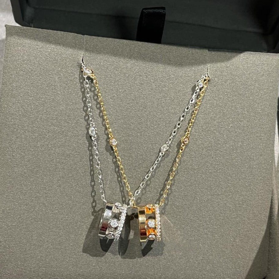 [Clara Jewely]CHAIN MOVE ROMANE PEDAND NECKLACE