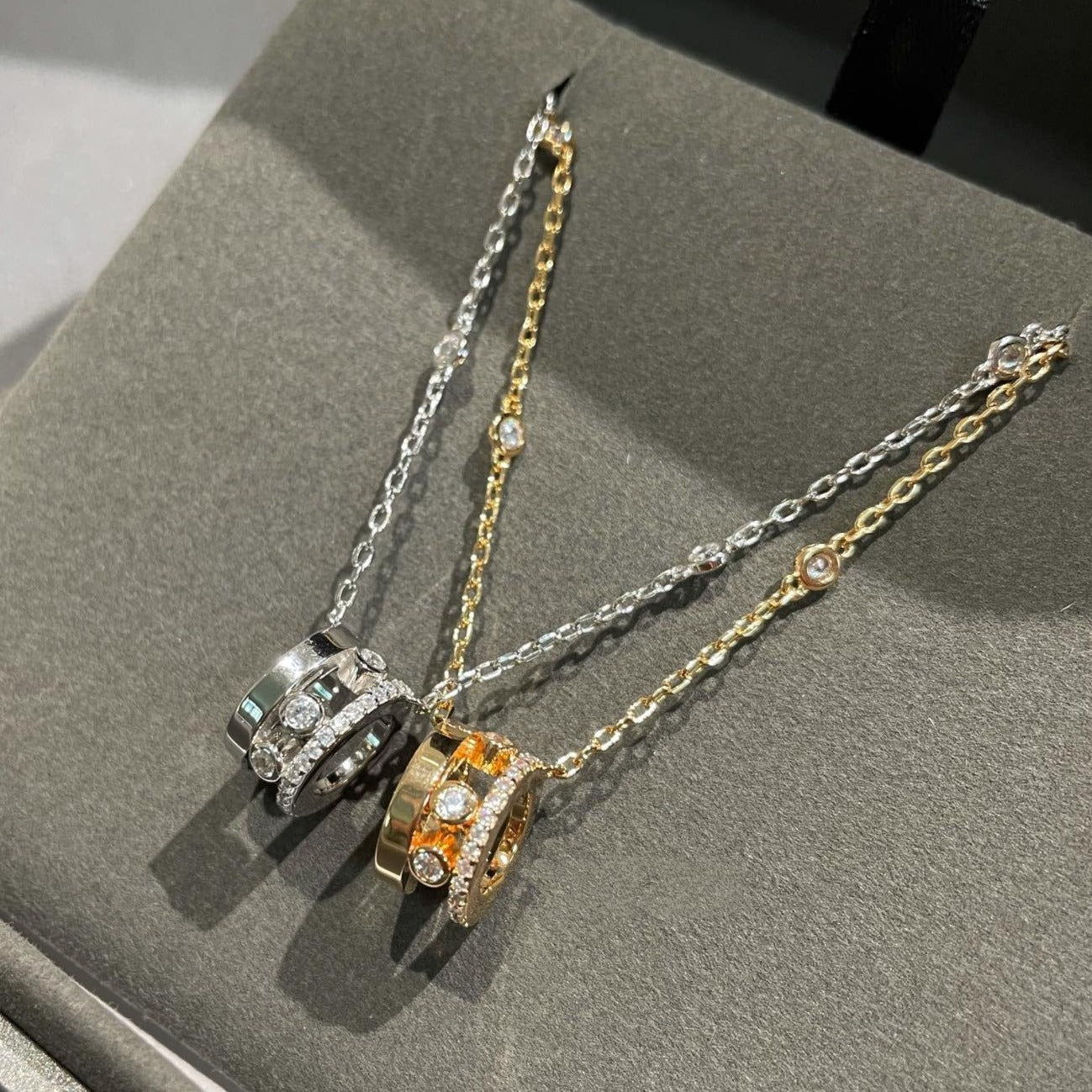 [Clara Jewely]CHAIN MOVE ROMANE PEDAND NECKLACE