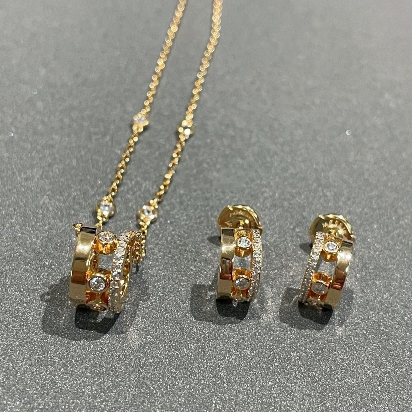 [Clara Jewely]CHAIN MOVE ROMANE PEDAND NECKLACE