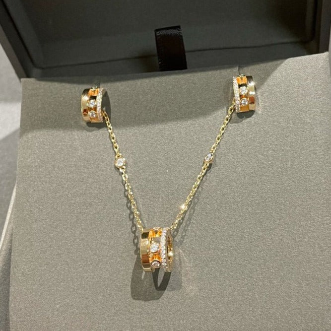 [Clara Jewely]CHAIN MOVE ROMANE PEDAND NECKLACE