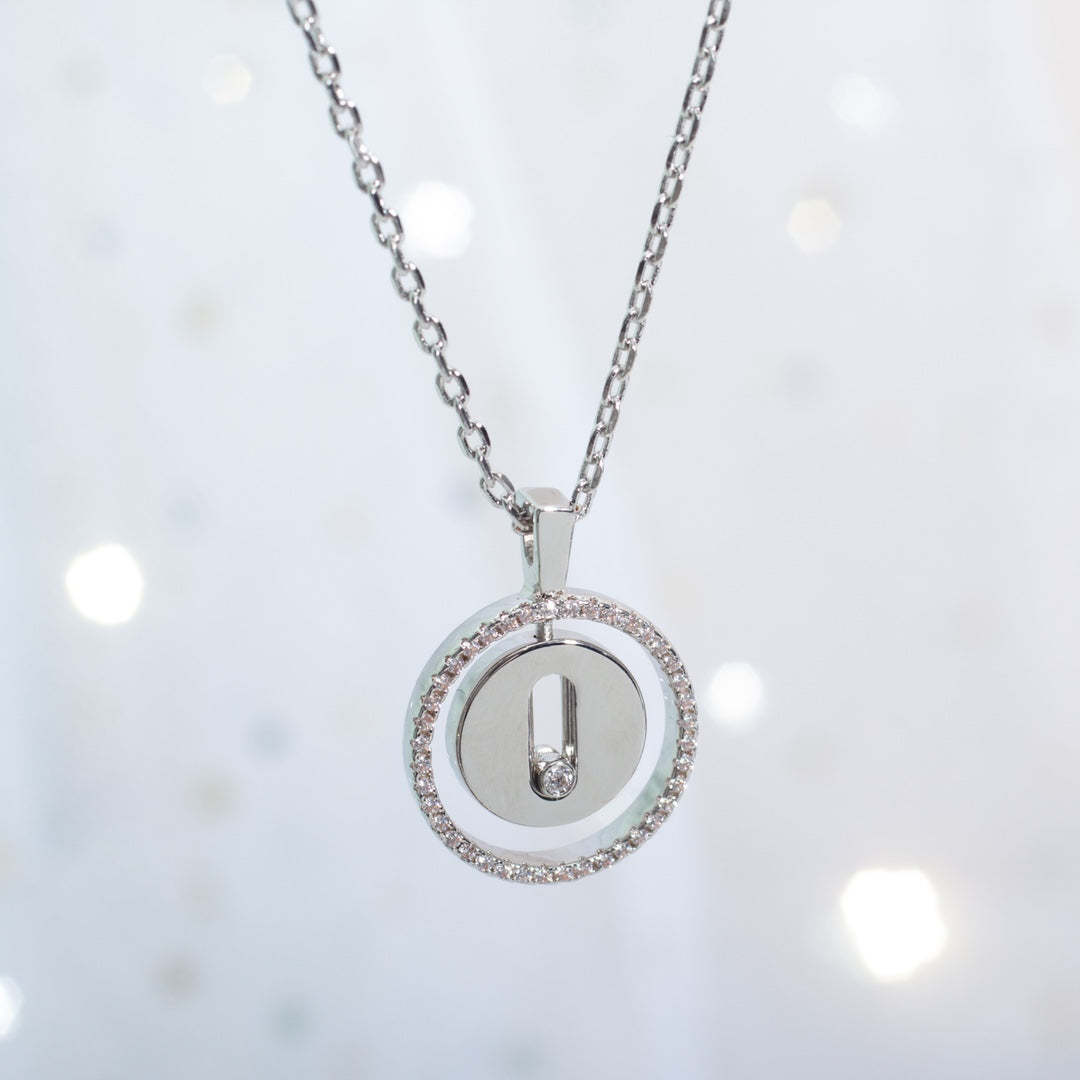 [Clara Jewely]LUCKY MOVE PM NECKLACE SILVER DIAMOND
