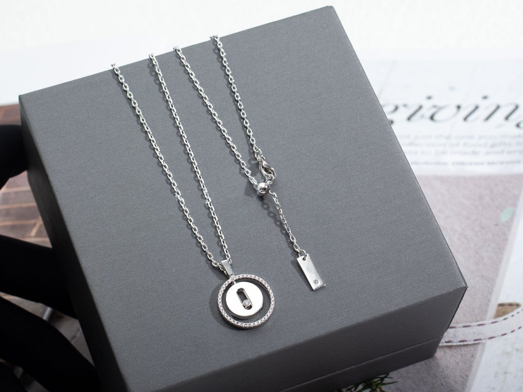 [Clara Jewely]LUCKY MOVE PM NECKLACE SILVER DIAMOND